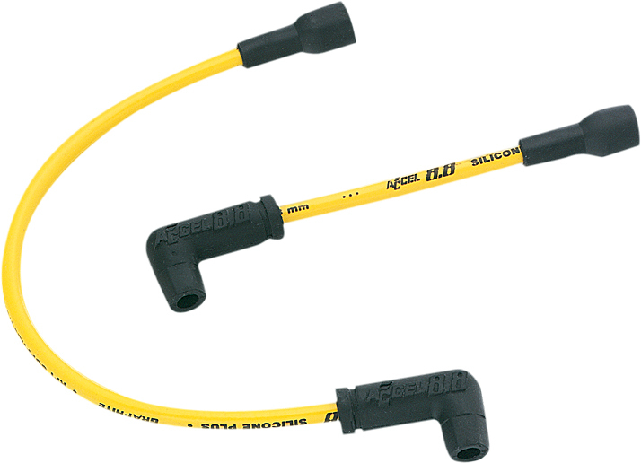 XL 1979-1985, SOFTAILS/DYNA Accel Custom Suppression 8.8mm Yellow Spark Plug Wire Set - 172072