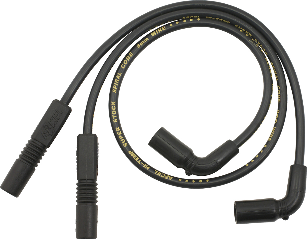 FLH/FLT/FLHR 2009-12 Accel   Black 8mm Plug Wire Set - 171111-K