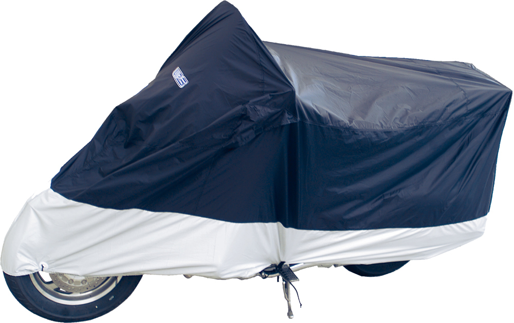 DELUXE MOTORCYCLE COVER X-L BLUE/SILVER