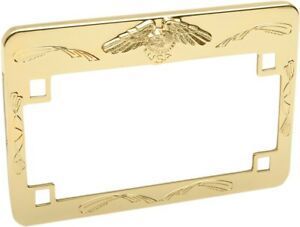 Eagle License Plate Frame Gold